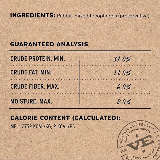 Vital Essentials Rabbit Bites Dog Treats, 5 oz | Freeze-Dried Raw | Single Protein | Premium Quality High Protein Training Treats | Grain Free, Gluten Free, Filler Free