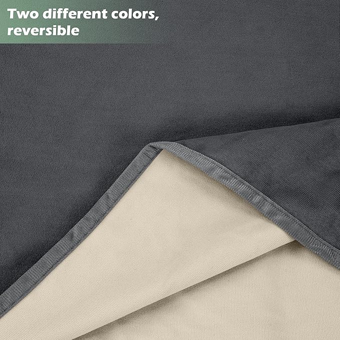Catalonia Waterproof Blanket for Bed, Reversible Fleece Couch Sofa Furniture Protector, Leak Proof Dog Blankets, Grey