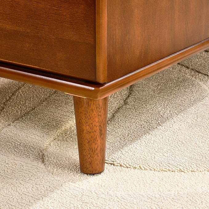 Farmhouse Cat Litter Box Enclosure End Table with Drawer and Open Space, Wood Beside Table, Hidden Litter Box Furniture,15.7" x 31.5" x 23.2" for Living Room, Hallway, Walnut Brown MGBJ-A1359-MG