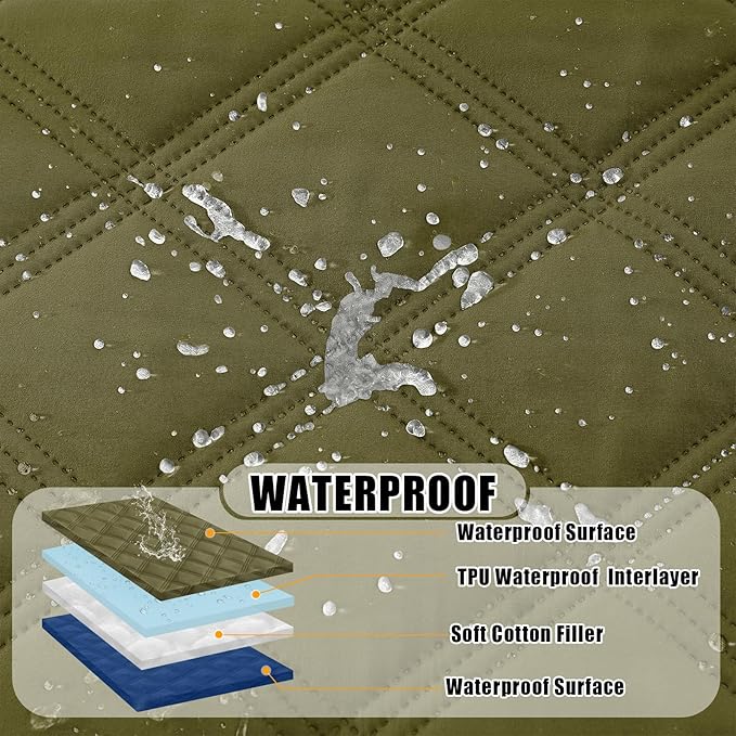 Smiry Waterproof Dog Bed Cover Blanket 30x70, Soft Reversible Pet Blanket, Washable Leakproof Cats Dogs Couch Cover for Sofa, Couch, Furniture, Lattice, Green/Navy