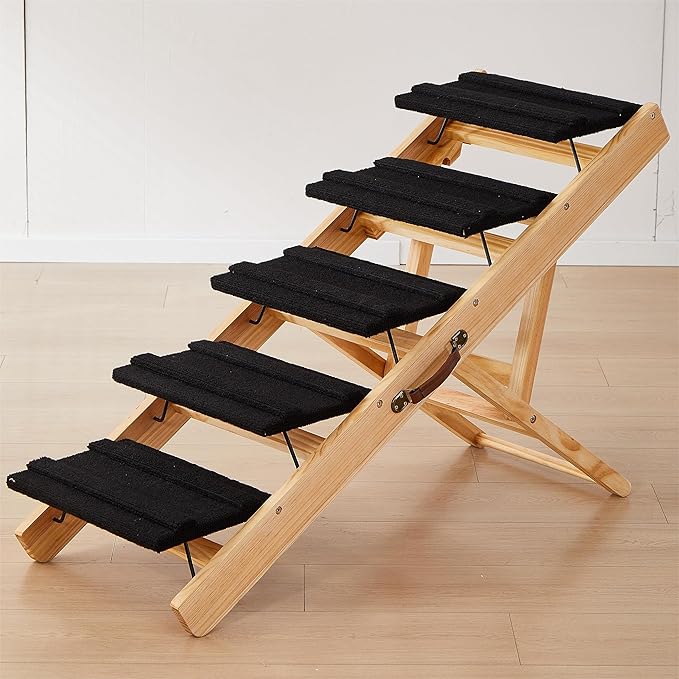 Dog Pet Stairs Steps Ramp for Bed,Dog Pet Stairs Steps for Large Dogs,Dog Pet Stairs Steps Ramp for Dogs to Get on Bed,