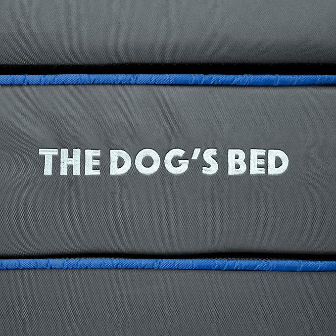 The Dog’s Bed Orthopedic Memory Foam Dog Bed, XXXL Grey/Blue, Pain Relief for Arthritis, Hip & Elbow Dysplasia, Post Surgery, Lameness, Supportive, Calming, Washable Cover, Veterinary Approved