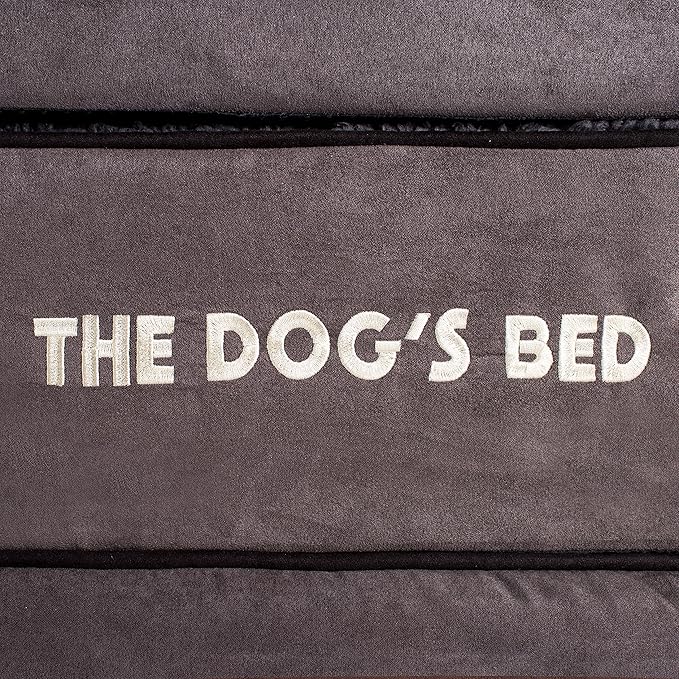 The Dog’s Bed Orthopedic Memory Foam Dog Bed, XXL Grey Plush, Pain Relief for Arthritis, Hip & Elbow Dysplasia, Post Surgery, Lameness, Supportive Calming Waterproof Washable Cover Veterinary Approved