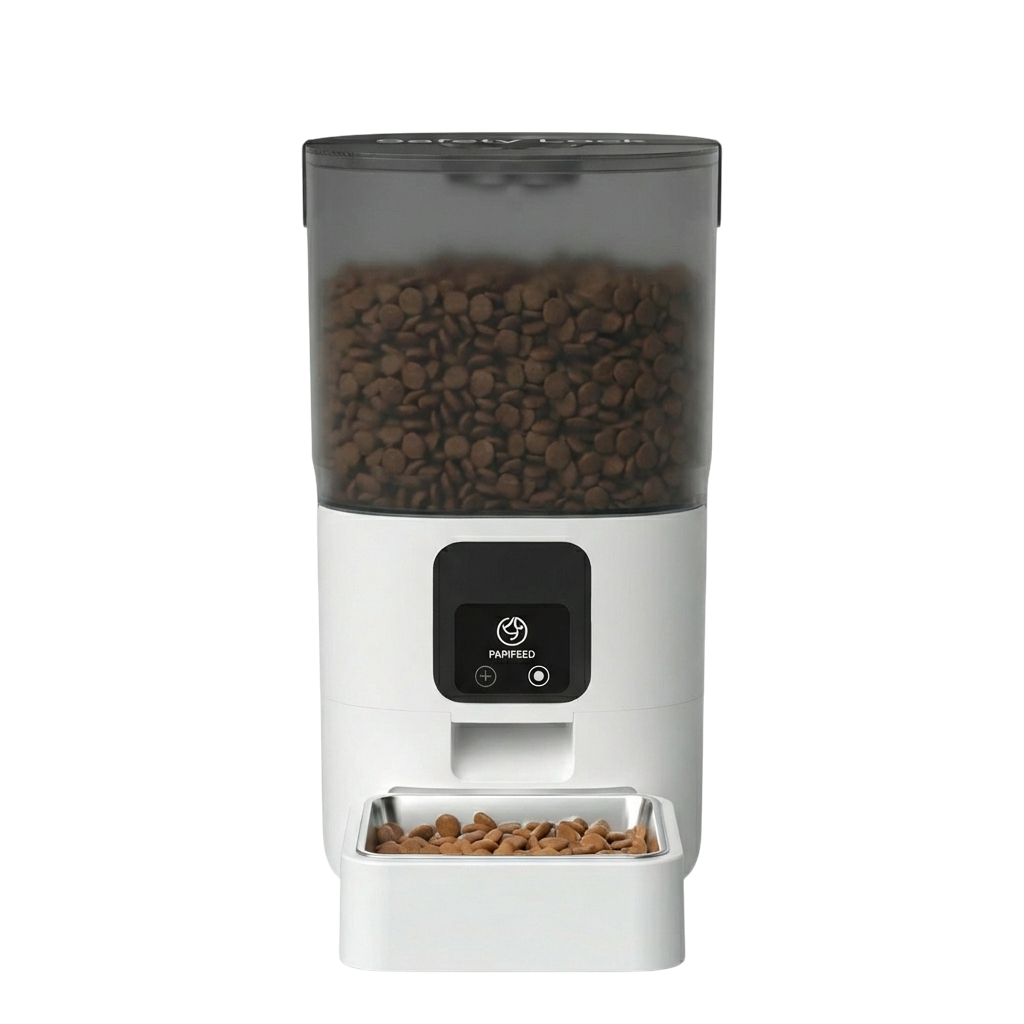 PAPIFEED 5G WiFi Automatic Cat Feeders: Smart Automatic Cat Food Dispenser with Slow Feeding Mode, Detachable for Easy Cleaning, Pet Feeder with Alexa, 1-30 Meals Per Day for Multiple Pets (6L/25 Cup)