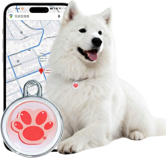 Smart GPS Tracker for Dogs|mini Easy to use Cat GPS Tracker|Waterproof and Drop-Proof|Real-time Positioning Smart Alarm pet Tracker|Extra Long Battery Life of 365 Day|No Subscription (Android & iOS)